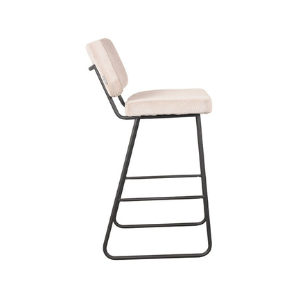 LABEL51 - Barkruk Noah 47x60x105 cm - Naturel Ribcord | Zwart Metaal