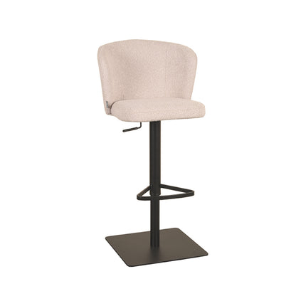 LABEL51 - Barkruk Wave 54x59x85-110 cm - Naturel Touch | Zwart Metaal