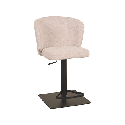 LABEL51 - Barkruk Wave 54x59x85-110 cm - Naturel Touch | Zwart Metaal