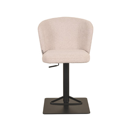 LABEL51 - Barkruk Wave 54x59x85-110 cm - Naturel Touch | Zwart Metaal