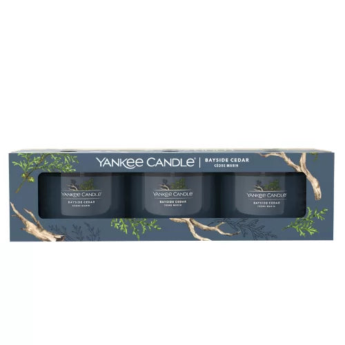 Bayside Cedar Filled Votive 3-pack