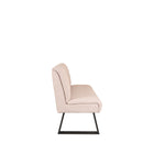 LABEL51 - Eetkamerbank Modula 3-Zits 150x62x92 cm - Naturel Boucle | Zwart Metaal