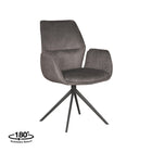LABEL51 - Eetkamerstoel Mellow 58x63x92 cm - Antraciet Cosmo | Zwart Metaal
