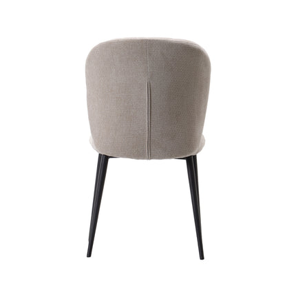 LABEL51 - Eetkamerstoel Vino 49x62x85 cm - Naturel Elite | Zwart Metaal