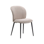 LABEL51 - Eetkamerstoel Vino 49x62x85 cm - Naturel Elite | Zwart Metaal