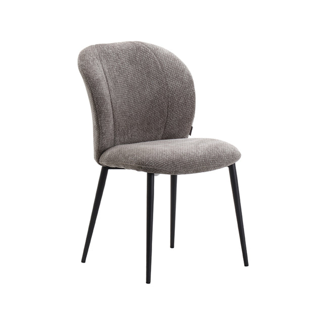 LABEL51 - Eetkamerstoel Vino 49x62x85 cm - Stone Elite | Zwart Metaal