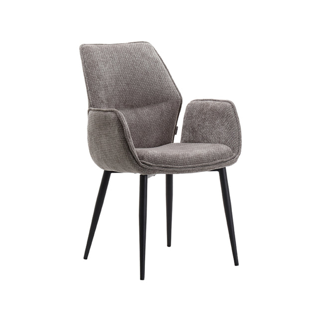 LABEL51 - Eetkamerstoel Morris 59x62x92 cm - Stone Elite | Zwart Metaal