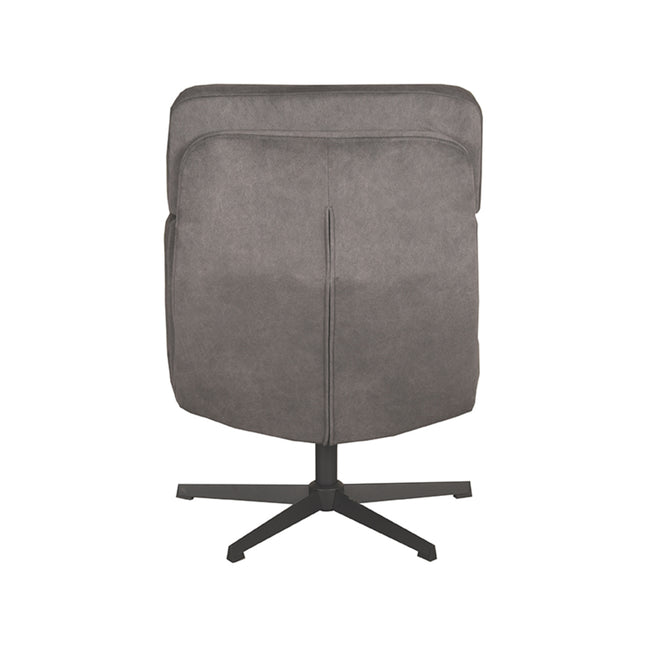 LABEL51 - Draaifauteuil Alvar 53x57x83 cm - Antraciet Cosmo | Zwart Metaal