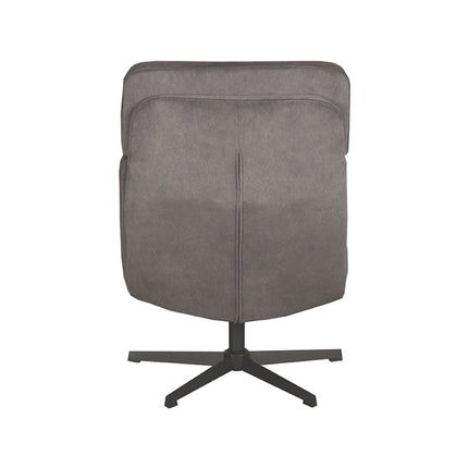 LABEL51 - Draaifauteuil Alvar 53x57x83 cm - Antraciet Cosmo | Zwart Metaal