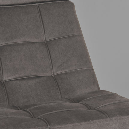 LABEL51 - Draaifauteuil Alvar 53x57x83 cm - Antraciet Cosmo | Zwart Metaal