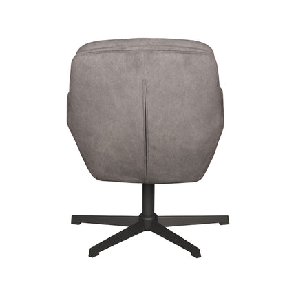 LABEL51 - Draaifauteuil Moss 70x77x90 cm - Antraciet Cosmo | Zwart Metaal