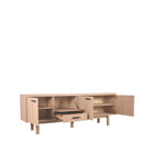 LABEL51 - Dressoir Cali 220x45x77 cm - Naturel Eiken | Zwart Metaal