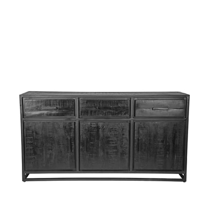 LABEL51 - Dressoir Chili 170x45x90 cm - Zwart Mangohout | Zwart Metaal