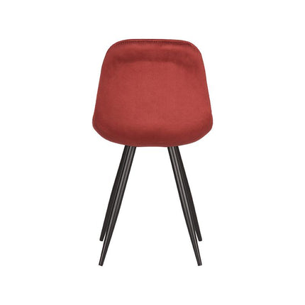 LABEL51 - Eetkamerstoel Capri 46x56x88 cm - Bordeaux Fluweel | Zwart Metaal