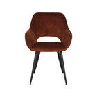LABEL51 - Eetkamerstoel Fer 58x57x87 cm - Rust Velours | Zwart Metaal
