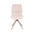LABEL51 - Eetkamerstoel Comfy 48x64x91 cm - Naturel Boucle | Taupe Metaal