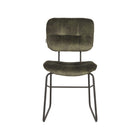 LABEL51 - Eetkamerstoel Dez 49x60x87 cm - Hunter Velours | Zwart Metaal