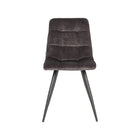 LABEL51 - Eetkamerstoel Jelt 45x56x84 cm - Antraciet Velours | Zwart Metaal