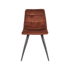 LABEL51 - Eetkamerstoel Jelt 45x56x84 cm - Rust Velours | Zwart Metaal