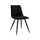 LABEL51 - Eetkamerstoel Jep 45x56x85 cm - Zwart Teddy | Zwart Metaal