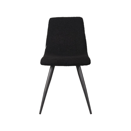 LABEL51 - Eetkamerstoel Jep 45x56x85 cm - Zwart Teddy | Zwart Metaal