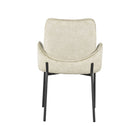 LABEL51 - Eetkamerstoel Joni 55x60x86 cm - Beige Elegance | Zwart Metaal