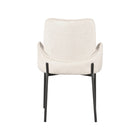 LABEL51 - Eetkamerstoel Joni 55x60x86 cm - Creme Elegance | Zwart Metaal