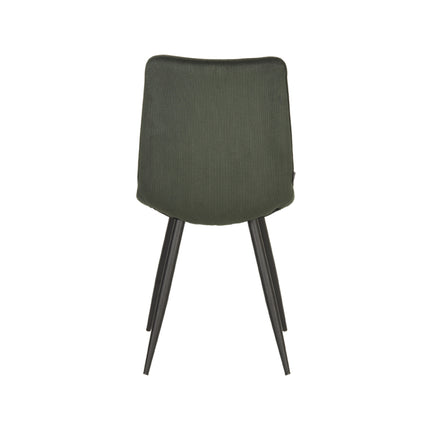 LABEL51 - Eetkamerstoel Jort 48x61x91 cm - Army Ribcord | Zwart Metaal