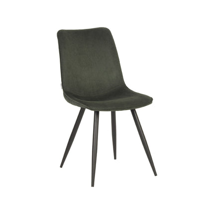 LABEL51 - Eetkamerstoel Jort 48x61x91 cm - Army Ribcord | Zwart Metaal