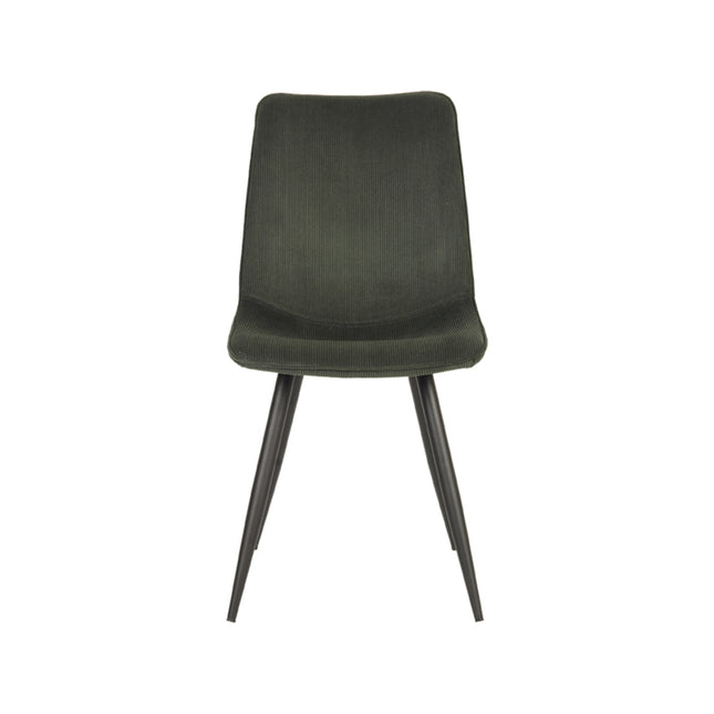 LABEL51 - Eetkamerstoel Jort 48x61x91 cm - Army Ribcord | Zwart Metaal