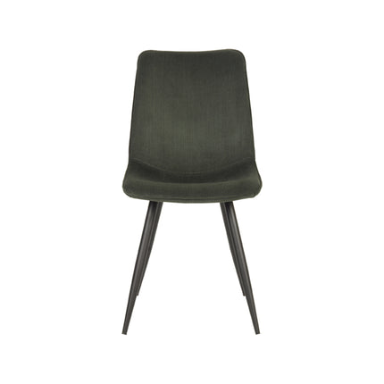 LABEL51 - Eetkamerstoel Jort 48x61x91 cm - Army Ribcord | Zwart Metaal