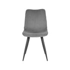 LABEL51 - Eetkamerstoel Jort 48x61x91 cm - Donkergrijs Ribcord | Zwart Metaal