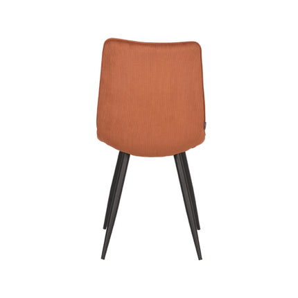 LABEL51 - Eetkamerstoel Jort 48x61x91 cm - Rust Ribcord | Zwart Metaal