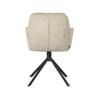 LABEL51 - Eetkamerstoel Joy 58x63x83 cm - Beige Elegance | Zwart Metaal