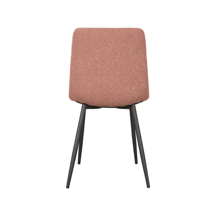 LABEL51 - Eetkamerstoel Juul 54x45x89 cm - Terra Boucle | Zwart Metaal