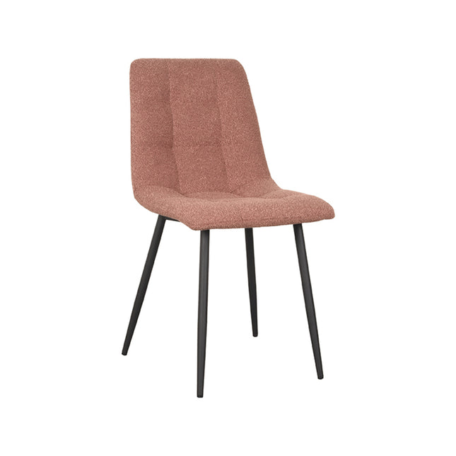LABEL51 - Eetkamerstoel Juul 54x45x89 cm - Terra Boucle | Zwart Metaal