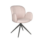 LABEL51 - Eetkamerstoel Kimball 59x61x86 cm - Naturel Boucle | Zwart Metaal