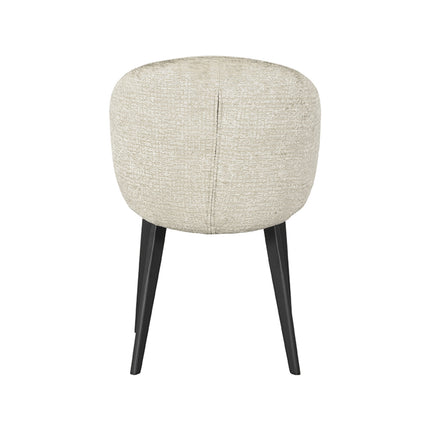 LABEL51 - Eetkamerstoel Logan 57x62x84 cm - Beige Elegance | Zwart Metaal