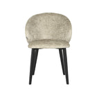 LABEL51 - Eetkamerstoel Logan 57x62x84 cm - Beige Elegance | Zwart Metaal