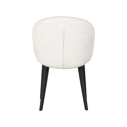 LABEL51 - Eetkamerstoel Logan 57x62x84 cm - Creme Elegance | Zwart Metaal