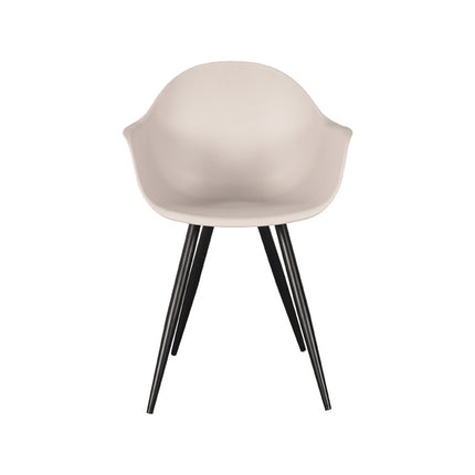 LABEL51 - Eetkamerstoel Luca 58x54x85 cm - Zand PP | Zwart Metaal
