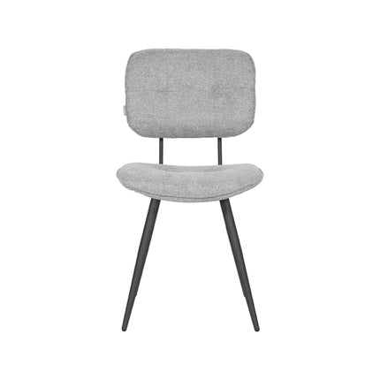 LABEL51 - Eetkamerstoel Lux 49x60x87 cm - Zinc Weave | Zwart Metaal