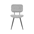 LABEL51 - Eetkamerstoel Lux 49x60x87 cm - Zinc Weave | Zwart Metaal