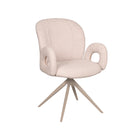 LABEL51 - Eetkamerstoel Neo 59x61x86 cm - Naturel Boucle | Taupe Metaal