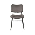 LABEL51 - Eetkamerstoel Noah 47x61x85 cm - Antraciet Micro Suede | Zwart Metaal