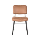 LABEL51 - Eetkamerstoel Noah 47x61x85 cm - Cognac Micro Suede | Zwart Metaal