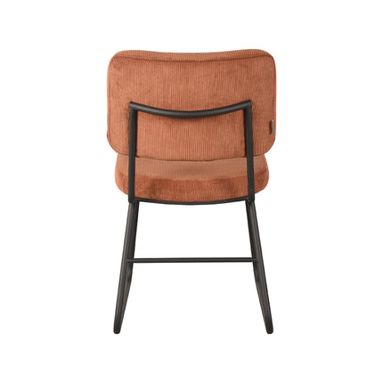 LABEL51 - Eetkamerstoel Noah 47x61x85 cm - Rust Ribcord | Zwart Metaal