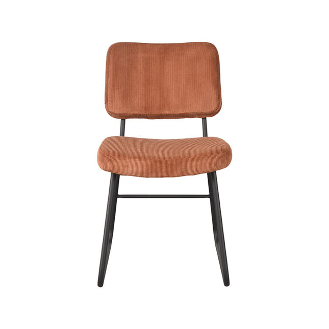 LABEL51 - Eetkamerstoel Noah 47x61x85 cm - Rust Ribcord | Zwart Metaal