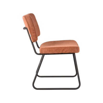 LABEL51 - Eetkamerstoel Noah 47x61x85 cm - Rust Ribcord | Zwart Metaal