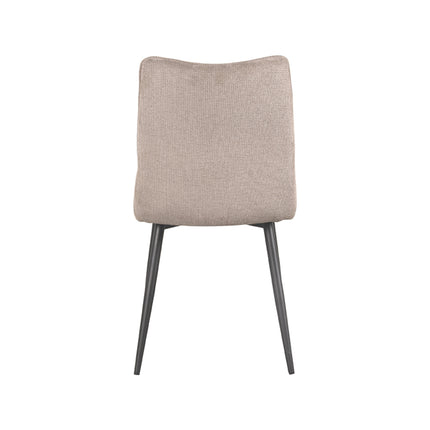 LABEL51 - Eetkamerstoel Riv 47x59x88 cm - Clay Cato | Zwart Metaal